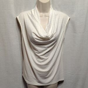 Grace White Drape Neck Blouse
